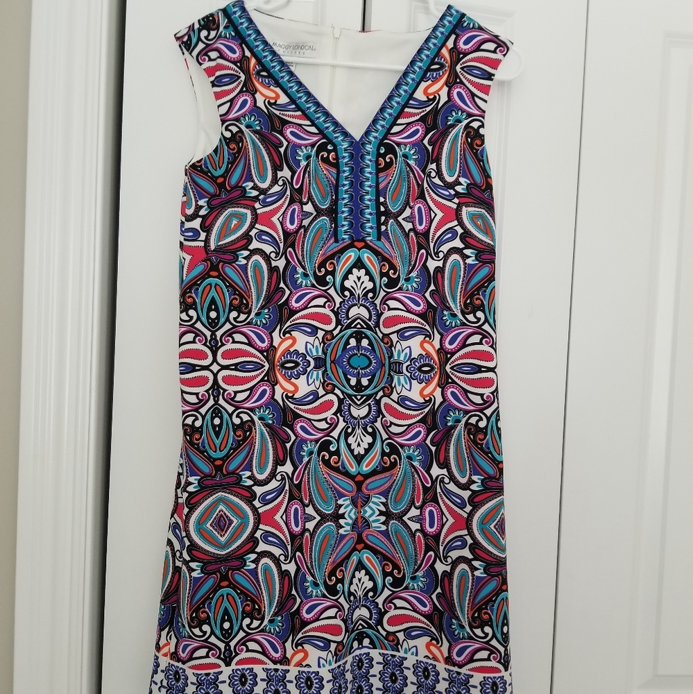 Maggy London colorful sheath dress
